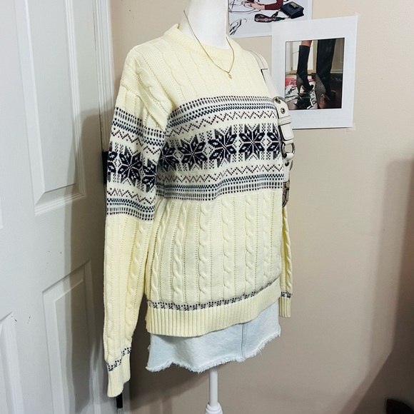 Cozy Cream Fair Isle Women's Sweater - Picture 3 of 5